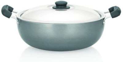 

Premier Kadhai 22 cm with Lid(Aluminium, Non-stick), Black