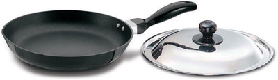 

Futura Q21 Fry Pan 26 cm diameter with Lid(Aluminium, Non-stick), Black