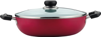 

Vinod Zest Non- Stick Friendly with Lid Kadhai 22 cm with Lid(Aluminium, Non-stick, Induction Bottom), Pink