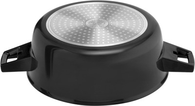 

Hawkins Futura Hard Anodized CBowl 3 L Pot 3 L with Lid(Hard Anodised, Non-stick, Induction Bottom), Black