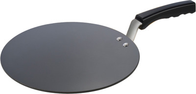 Alda Hard Anodised Tawa Bakelite Handle 30 cm Tawa 30 cm diameter with Lid Hard Anodised, Non stick Alda Tawas