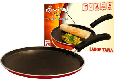 

Kaviraj Tawa 0 cm diameter(Stainless Steel, Non-stick), Red