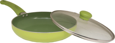 

Uniqraft Green Fry Pan 26 cm diameter(Stainless Steel, Non-stick, Induction Bottom)