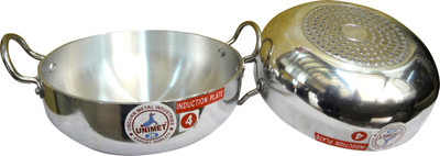 

JK Vallabhdas Aluminium Kadhai 22 cm(Aluminium, Induction Bottom), Steel