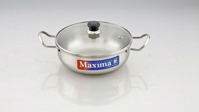 

Maxima Kadhai 20 cm(Stainless Steel, Induction Bottom), Silver