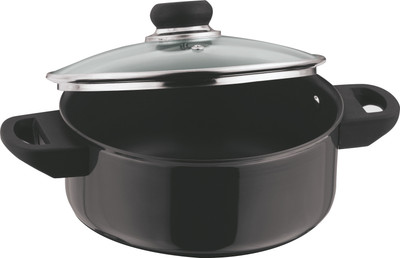 

Vinod Cook & Serve with Lid Pot 2.7 L with Lid(Hard Anodised, Non-stick), Black