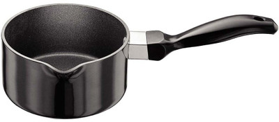 Hawkins Futura Sauce Pan 14 cm diameter(Aluminium, Non-stick), Black