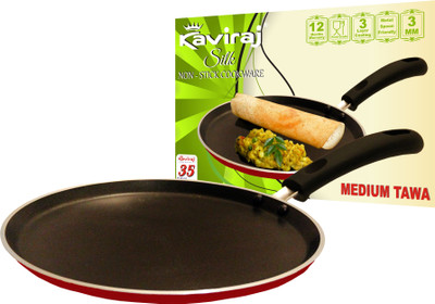 

Kaviraj Tawa 0 cm diameter(Stainless Steel, Non-stick), Red