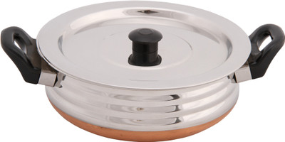 5% OFF on Bhalaria Copper Bottom Urli with Lid and Handle Pan 17 cm diameter 5% OFF on Bhalaria Copper Bottom Urli with Lid and Handle Pan 17 cm diameter