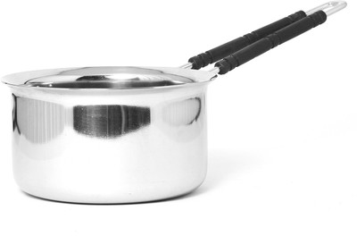 

Sauna Rishi Induction & gas Compatible Stainless Steel easy pour Sauce pan Sauce Pan 15 cm diameter(Stainless Steel, Induction Bottom)