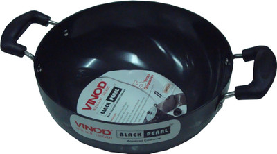 

Vinod Cookware Kadhai 28 cm(Hard Anodised, Non-stick), Black