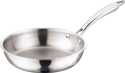 

Vinod 20Cm Platium Frypan Fry Pan 20 cm diameter(Stainless Steel, Induction Bottom)