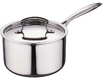 

Bergner 18x9 cm Sauce Pan with Lid Sauce Pan 18 cm diameter with Lid(Stainless Steel, Induction Bottom)