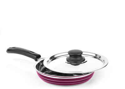

Ideale Fry Pan 20 cm diameter with Lid(Stainless Steel, Induction Bottom), Purple