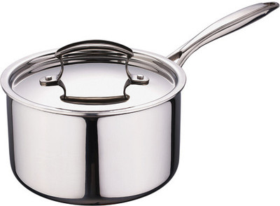 

Bergner 16x8 cm Sauce Pan with Lid Sauce Pan 16 cm diameter with Lid(Stainless Steel, Induction Bottom)