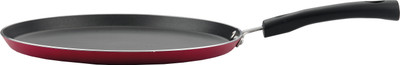 

Vinod Zest Non- Stick Friendly Tawa 25 cm diameter(Aluminium, Non-stick, Induction Bottom), Black;red