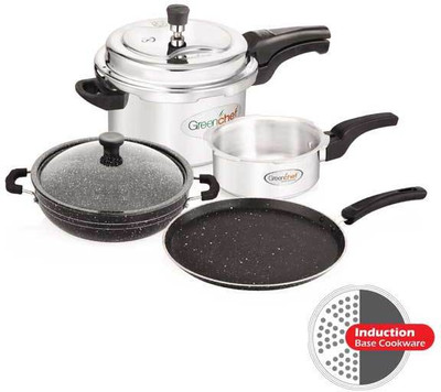 

FreenChef Tawa 15 cm diameter with Lid(Aluminium, Non-stick, Induction Bottom), Black;multicolor;silver
