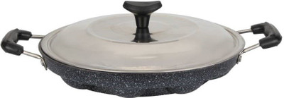 

Sajni Designer With Grooves Paniyarakkal(Aluminium, Non-stick), Grey