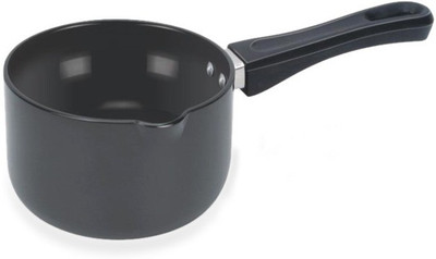 

Sumeet 3mm Hardanodised No. 10 Sauce Sauce Pan 15 cm diameter(Hard Anodised, Non-stick), Black