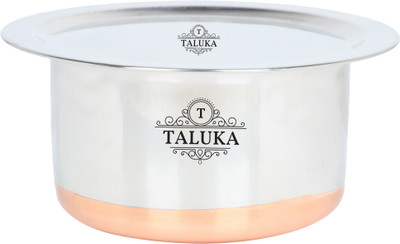 

Taluka (8.5" x 5" inches) Stainless Steel Copper Bottom Tope Steel Topia Bhaguna Capacity:- 2 Liter Weight 560 Grams Pot 2 L with Lid(Stainless Steel, Copper)