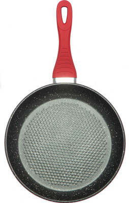 

Hoffner Granite Coating Red Fry Fry Pan 28 cm diameter with Lid(Aluminium, Non-stick, Induction Bottom), Multicolor