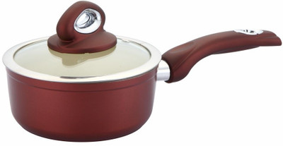 

Wonderchef Galaxy 1H with lid Sauce Pan 18 cm diameter(Aluminium, Ceramic, Non-stick), Brown