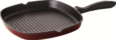 

RECON Grillchef Grill Pan 24 cm diameter(Aluminium, Non-stick), Red