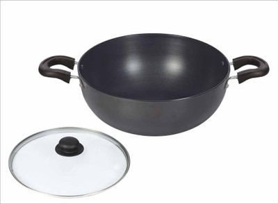 

OK King Kadhai 26 cm(Hard Anodised, Non-stick, Induction Bottom), Grey