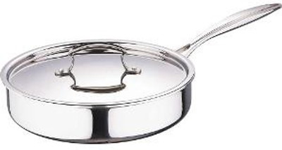 

Bergner 26x6 cm Fry Pan with Lid Fry Pan 26 cm diameter with Lid(Stainless Steel, Induction Bottom)
