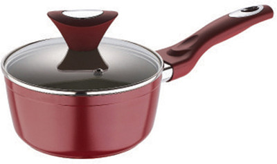 Bergner Ceramic Coated with Glass Lid Sauce Pan 16 cm diameter(Ceramic, Non-stick, Induction Bottom) Bergner Ceramic Coated with Glass Lid Sauce Pan 16 cm diameter(Ceramic, Non-stick, Induction Bottom)