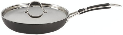 

Alda Hard Anodised Fry Pan with Stainless Steel Lid Fry Pan 26 cm diameter with Lid(Hard Anodised, Non-stick, Induction Bottom), Grey