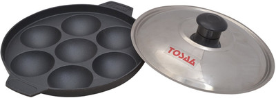 Tosaa Non-Stick 7 Cavity Appam Patra with Lid Pot, Pan(Aluminium, Non-stick) available at flipkart for Rs.249