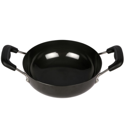 

Elite SILKON KADAI - 190 without Lid Kadhai 19 cm(Hard Anodised, Non-stick), Grey