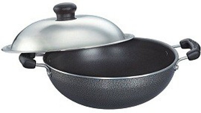 

Prestige Omega Select Plus Base Kadhai 27 cm(Aluminium, Non-stick), Grey