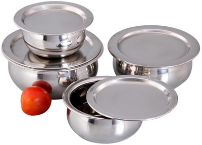 

Delight Stainless Steel Set Handi 3.5 L(Stainless Steel, Induction Bottom), Silver