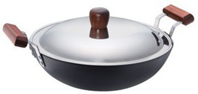 

Hawkins Kadhai 30 cm with Lid(Aluminium), Black