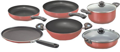 Prestige Omega Deluxe Kitchen in a Box Set Kadhai 0 cm diameter with Lid 1 L capacity(Aluminium, Non-stick, Induction Bottom) Prestige Omega Deluxe Kitchen in a Box Set Kadhai 0 cm diameter with Lid 1 L capacity(Aluminium, Non-stick, Induction Bottom)