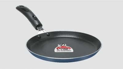 

Crystal Tawa 25 cm diameter(Stainless Steel, Non-stick, Induction Bottom), Blue