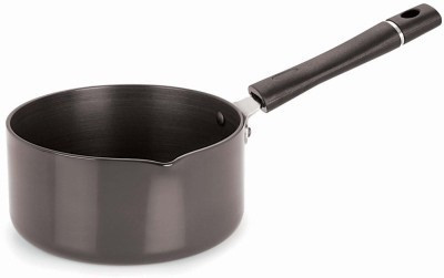 

PRISTINE Induction Base Hard Anodised Sauce Pan 18 cm diameter(Hard Anodised, Non-stick, Induction Bottom), Black