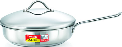 Prestige Xclusive Alpha Fry Pan 22 cm diameter with Lid Stainless Steel, Induction Bottom Prestige Pans