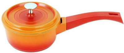 

Wonderchef Windsor Sauce Pan 16cm Pot 1.1 L with Lid(Aluminium, Induction Bottom), Orange