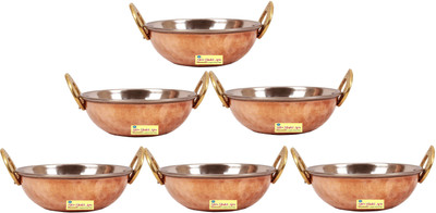 SSA 6 piece serving set Kadhai 9 cm diameter 0.5 L capacity Copper SSA Woks Kadhais