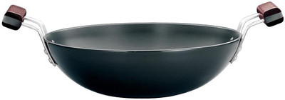 

Hawkins Futura Hard Anodized Deep-Fry Pan 2.75 L 260 mm Kadhai 26 cm(Hard Anodised, Non-stick), Black