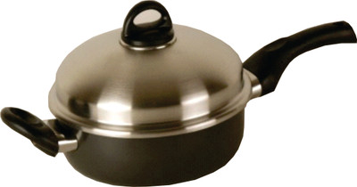 

Kitchen Chef Round Dome Fry Pan 24 cm diameter(Stainless Steel, Non-stick), Black