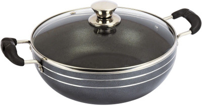 

Bright Home Appliances Fry Pan 25 cm diameter(Aluminium, Non-stick), Black