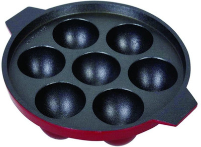 

Gade 7cavity Nonstick Appam Patra NA Pan 18 cm diameter(Aluminium, Non-stick), Black