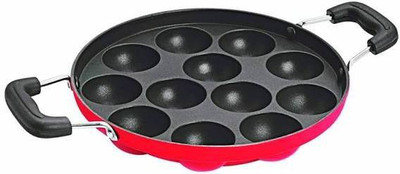 

Maa ganga(Aluminium, Non-stick), Black;red