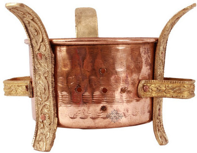 

IndianArtVilla Copper Sigdi No.1 Pot 0 L(Copper), Brown