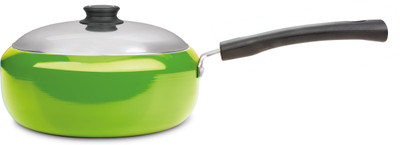 

Anjali Adora Apple Shape Green Color (1.8 Ltr/2.6 mm Thickness) with Lid Sauce Pan 15 cm diameter with Lid(Aluminium, Non-stick)
