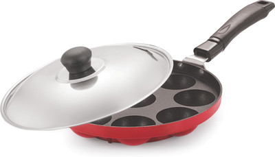 

Marvy 9 Cup Paniyarakkal(Aluminium, Non-stick), Red